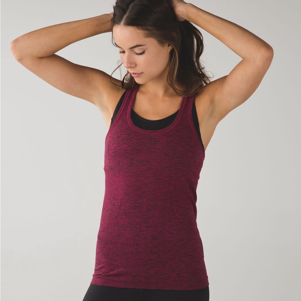 lululemon Swiftly Tech Tank Top Heather‎ Berry Rumble size 4